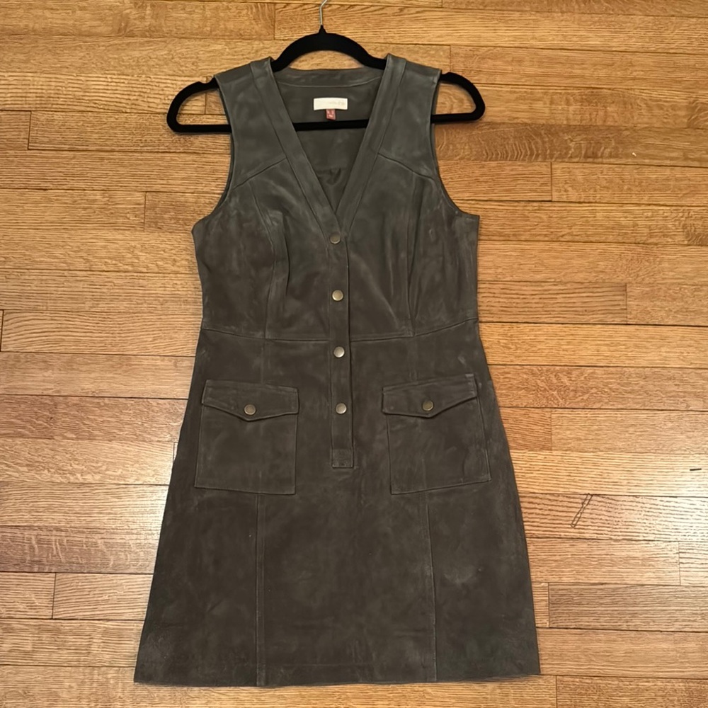 Anthropologie PILCRO Sleeveless Suede Mini Dress